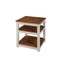 Alaterre Furniture Savannah 2 Shelf End Table, Ivory with Natural Wood Top ASVA02IVW - alternate 1